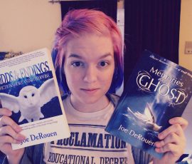 Author Brooke Johnson with two of my books.