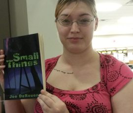 CJ Zaeske with Small Things. CJ Zaeske with Small Things.