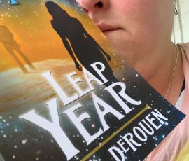 Galina Martin with her copy of Leap Year