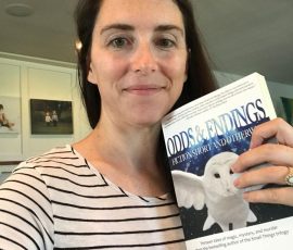Lauren Harris with her copy of Odds and Endings Lauren Harris with her copy of Odds and Endings