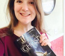 Lauren Boer with her copy of Memories of a Ghost.