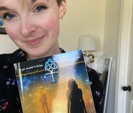 Meleah Whitehead with her copy of Leap Year