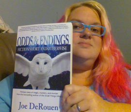 Tamrah Meharg with her copy of Odds & Endings